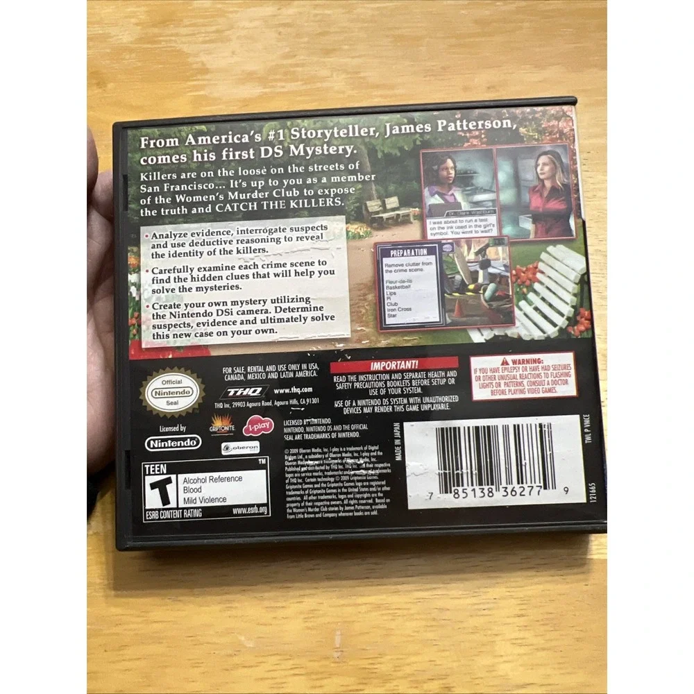 James Patterson: Women's Murder Club - Games of Passion (Nintendo DS, 2009)